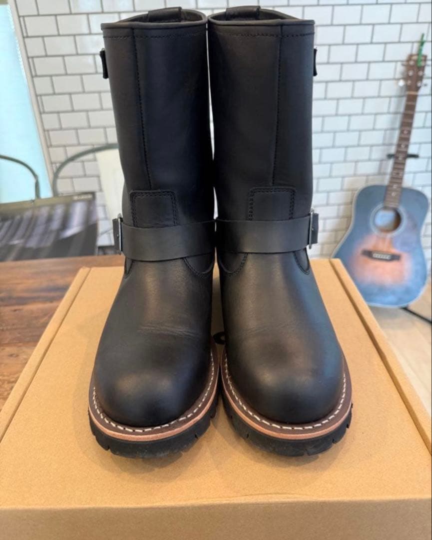 Schott ブラック エンジニアブーツ28cm