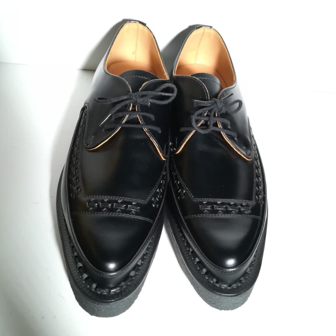 e0013 新品同様・試着程度 ジョージコックス ラバーソールブーツ 10 黒