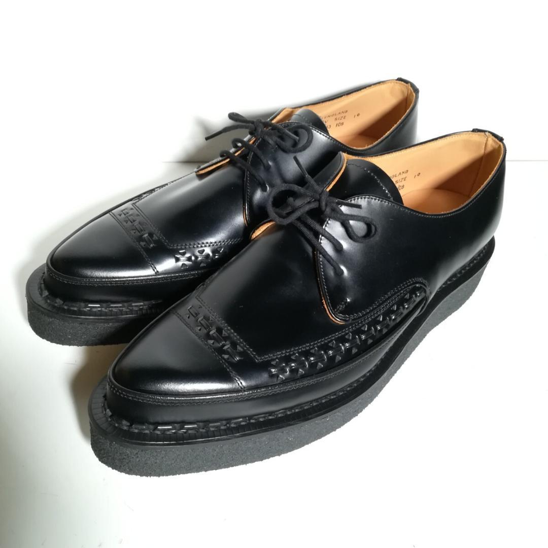 e0013 新品同様・試着程度 ジョージコックス ラバーソールブーツ 10 黒