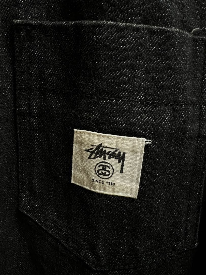 STUSSY カバーオール　デニムジャケット　Gジャン ブラック