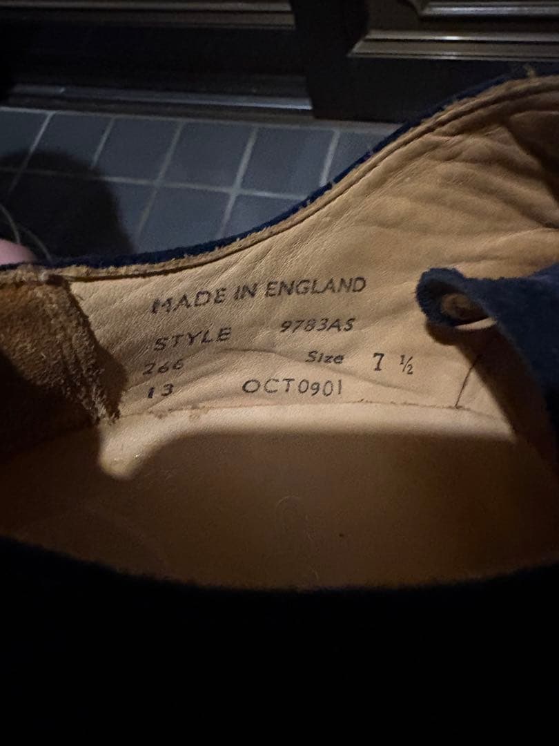 サンダース　sandars×hobo　キャップトゥスウェードレザーシューズ