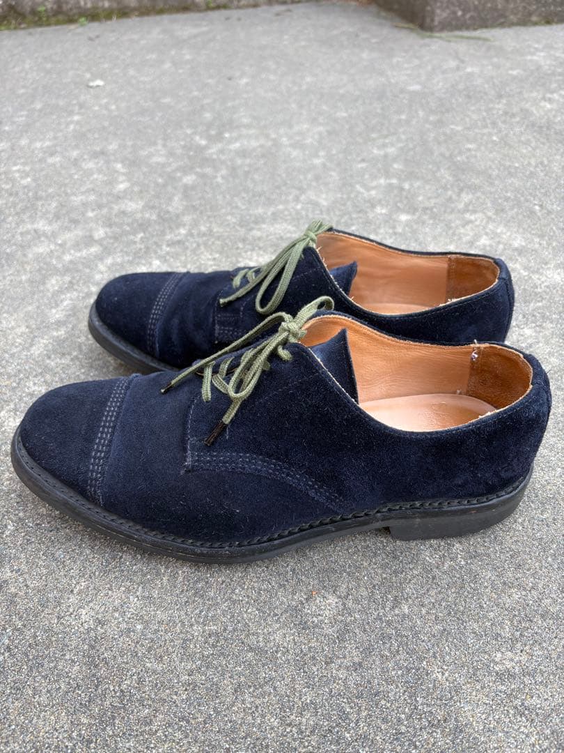 サンダース　sandars×hobo　キャップトゥスウェードレザーシューズ