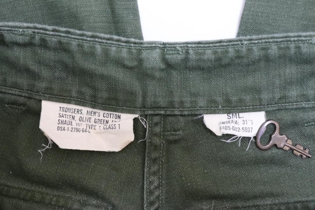 50s US ARMY ベイカーパンツ サイドアジャスター付き ビンテージ S