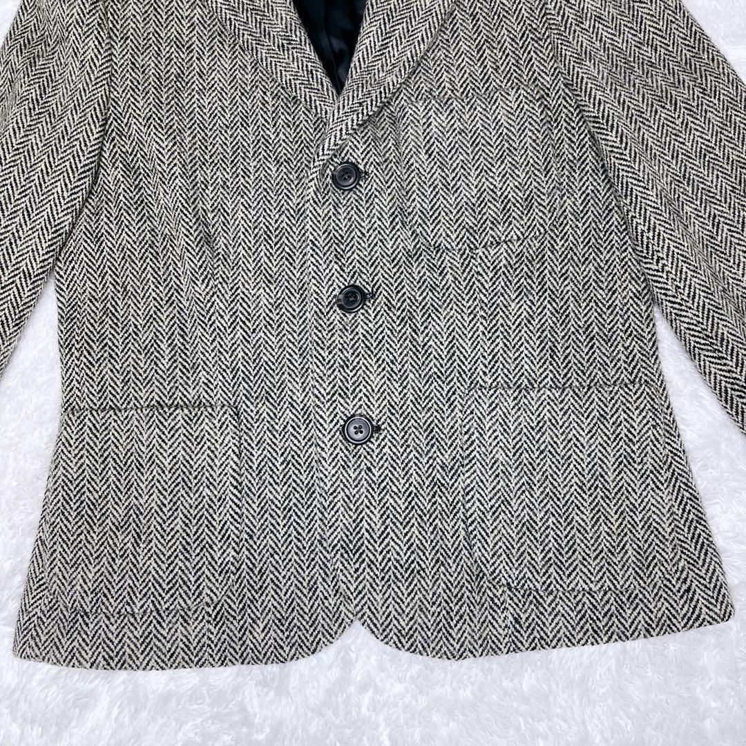 ラルフローレン ツイードジャケット ウール　ヘリンボーン フリル 襟裏柄 XL