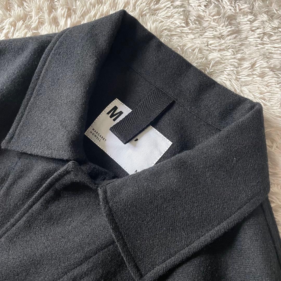 エムエイチエル 極美品24AW FELTED WOOL SHIRTING M 黒