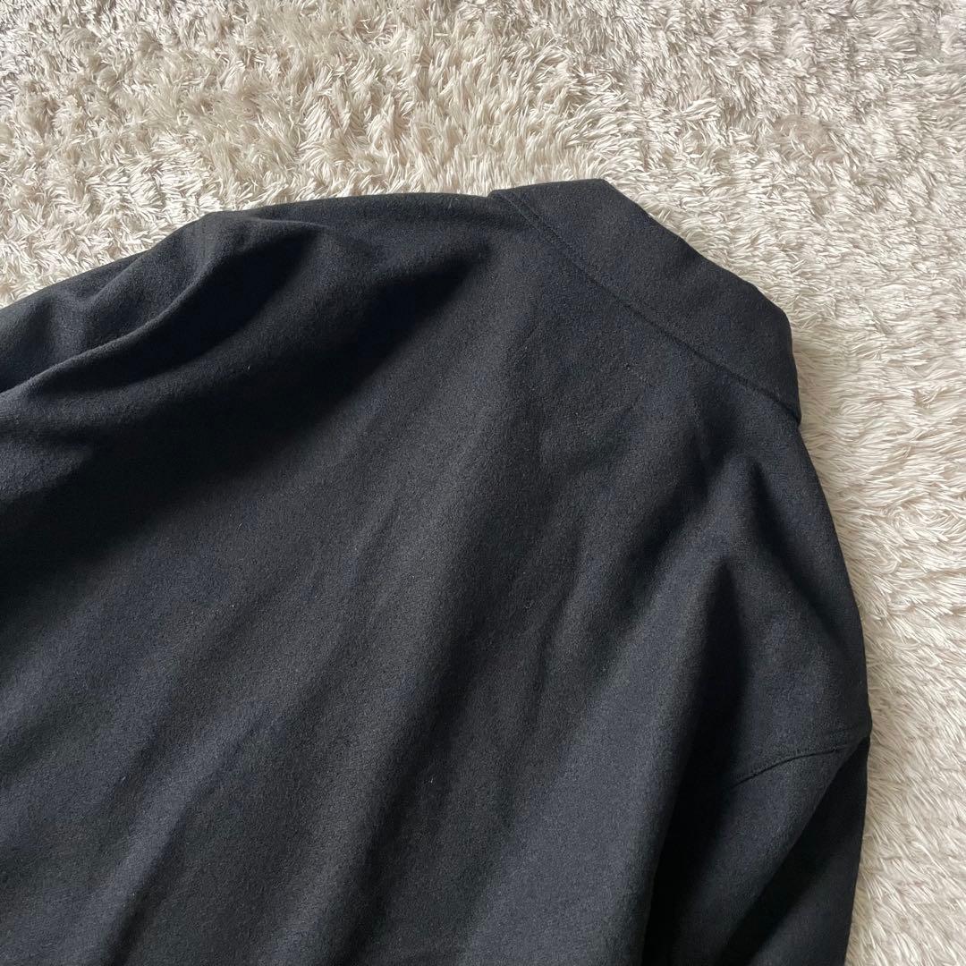 エムエイチエル 極美品24AW FELTED WOOL SHIRTING M 黒