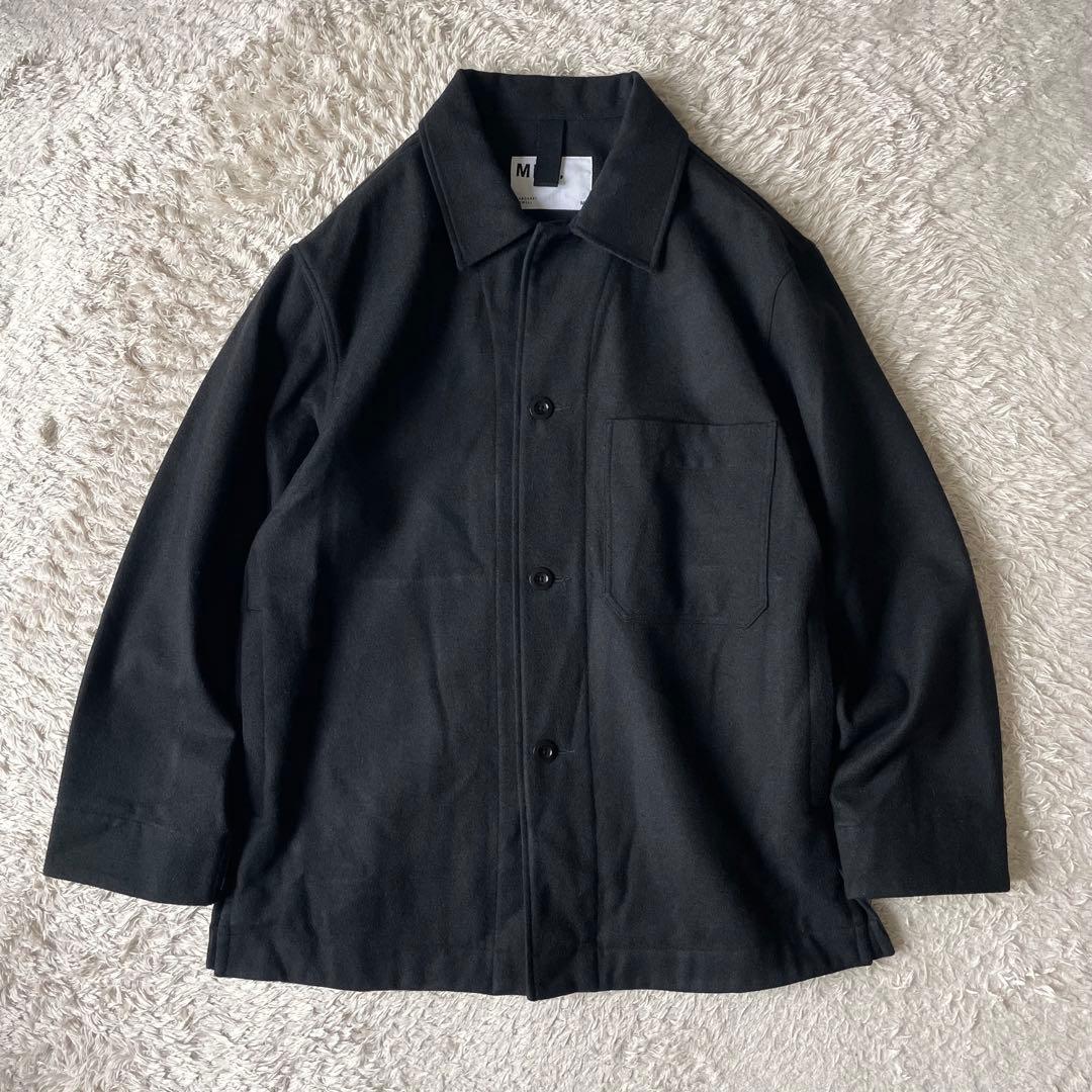 エムエイチエル 極美品24AW FELTED WOOL SHIRTING M 黒