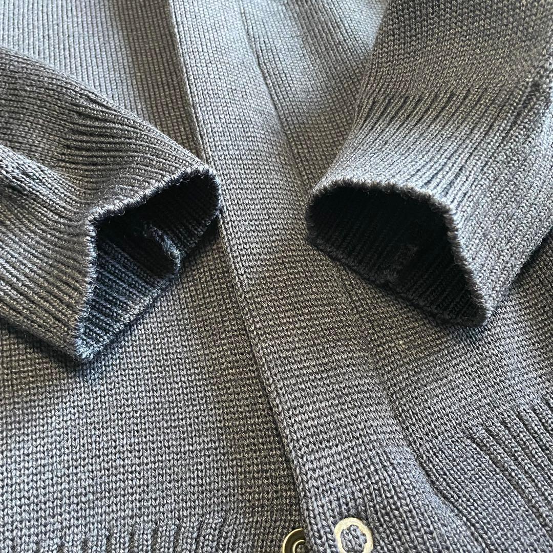 激レア【セリーヌ】ニット スタジャン エンブレム ネイビー フランス製 M