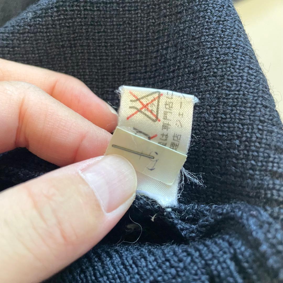 激レア【セリーヌ】ニット スタジャン エンブレム ネイビー フランス製 M