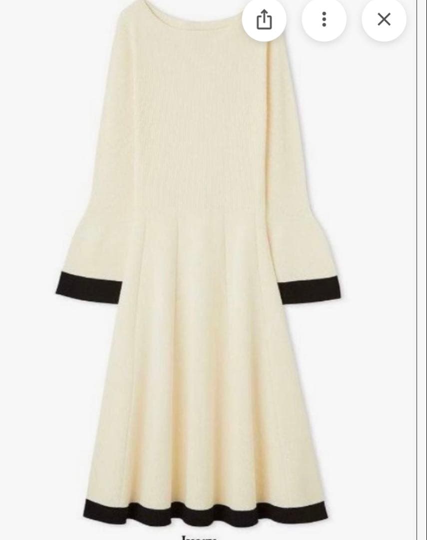 美品！CELFORD ベルスリーブ ガーメントワンピース オフホワイト