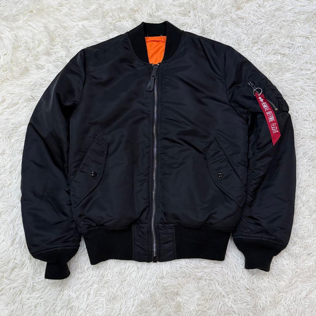 1805　アルファインダストリーズ　MA-1フライトジャケット　Mサイズ　黒