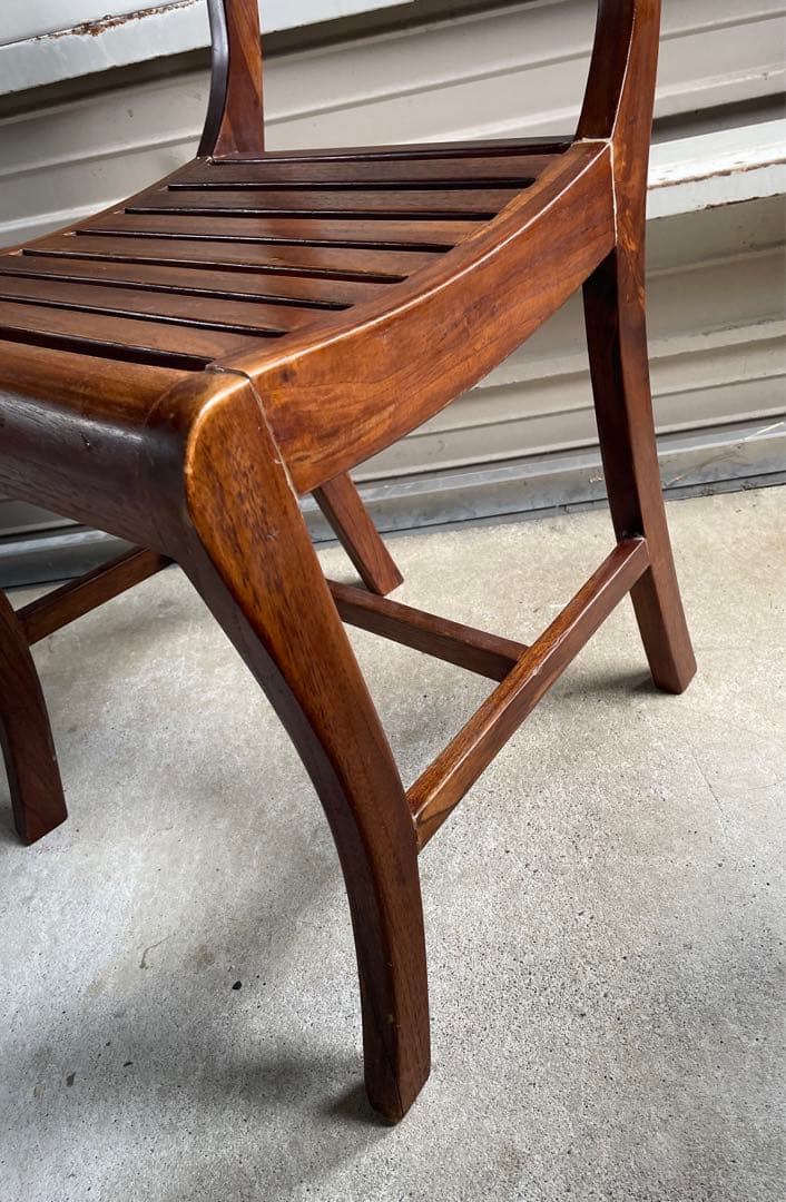 ビンテージ/インド/インド家具/無垢材/ダイニングチェア/チェア/椅子/猫脚