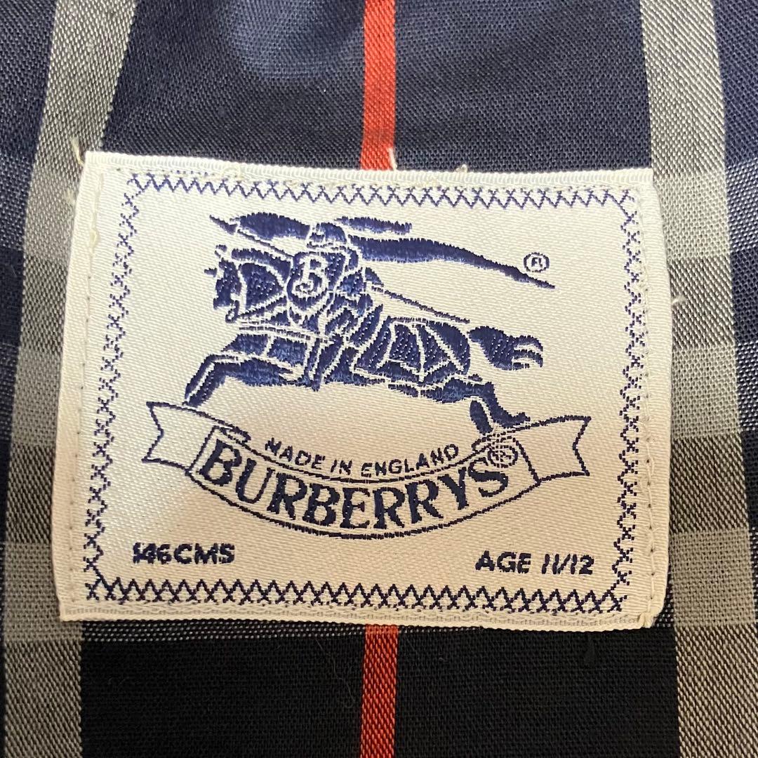 [未使用級]バーバリー トレンチコート 英国製　裏ノバチェック ベルト　ネイビー
