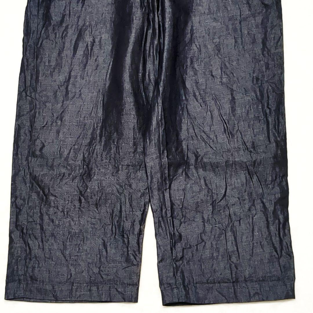 （ｇ）グラム　コットンリネン　ライトデニムサロペット　インディゴ