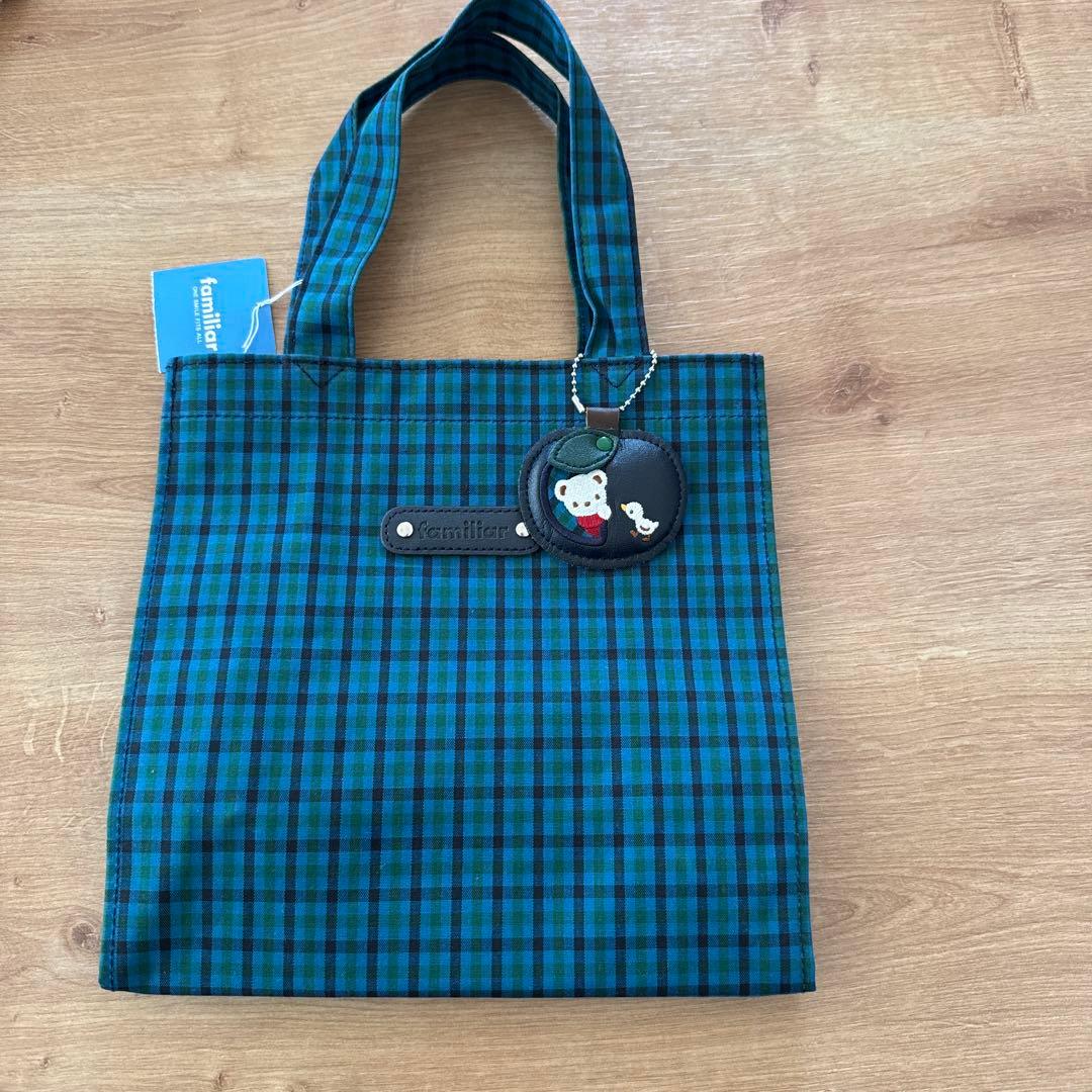 【完売品】新品未使用タグ付き　ファミリア　familiar 縦型トートバッグ　小