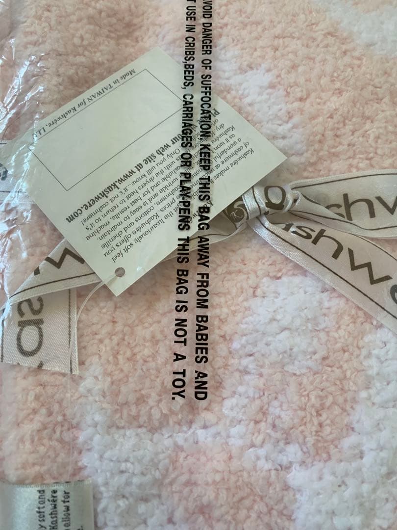 kashwére ピンク フリースブランケット