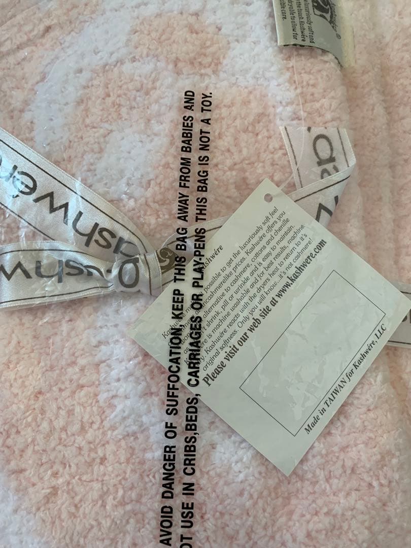 kashwére ピンク フリースブランケット