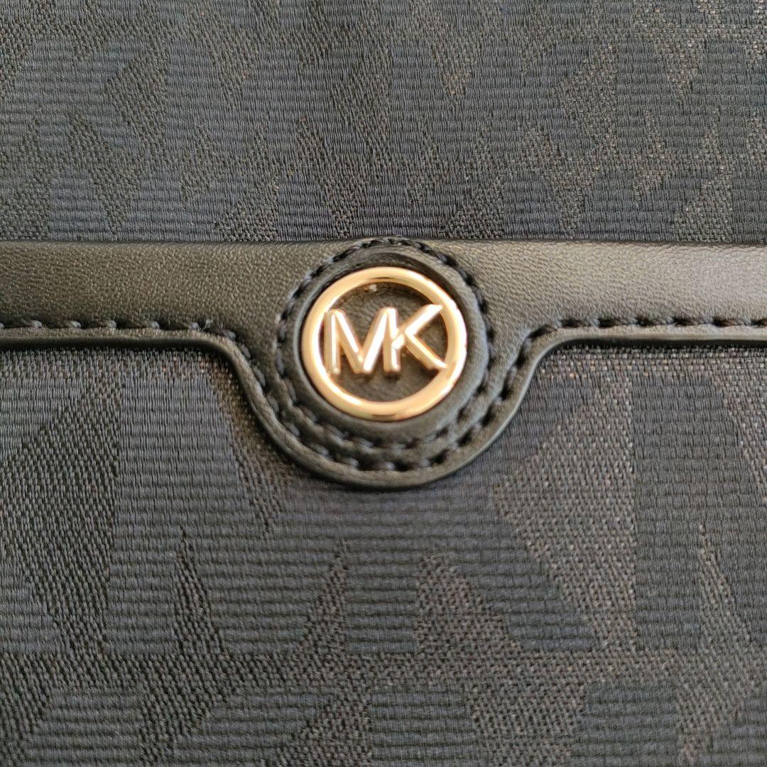 マイケルコース ショルダー クロス バッグ MK柄 黒 ゴールドチェーン