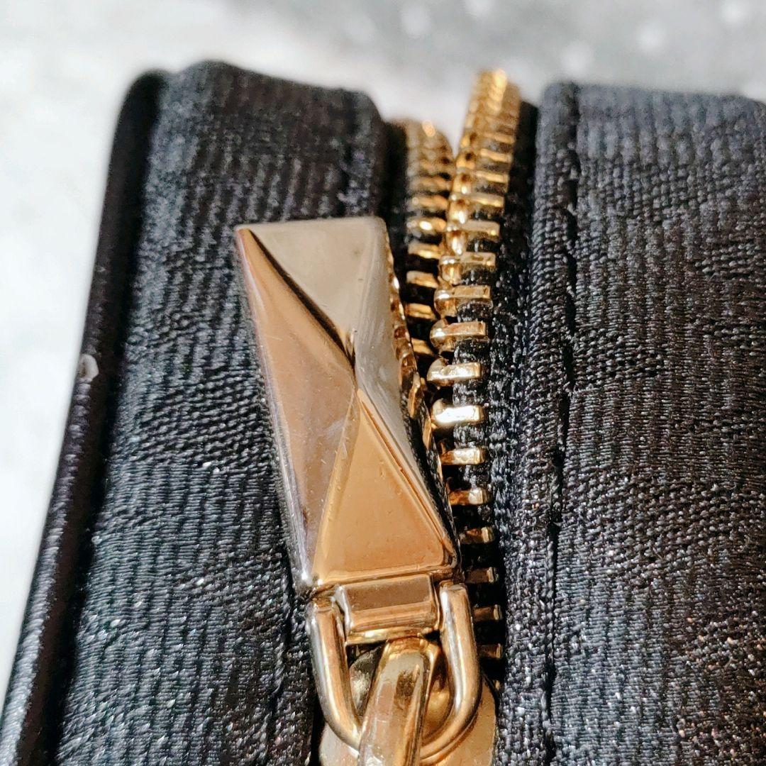 マイケルコース ショルダー クロス バッグ MK柄 黒 ゴールドチェーン