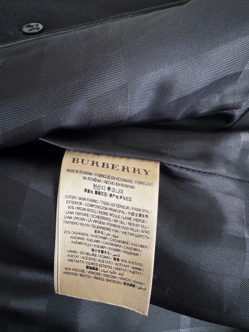 BurberryブラックウールコートXS〜Sサイズ　外での着用は無し