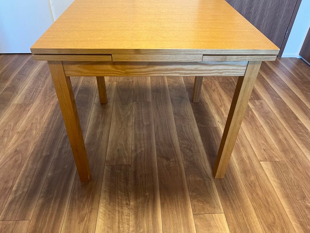 無印良品　タモ材　エクステンションテーブル