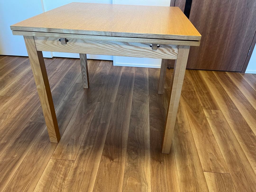 無印良品　タモ材　エクステンションテーブル