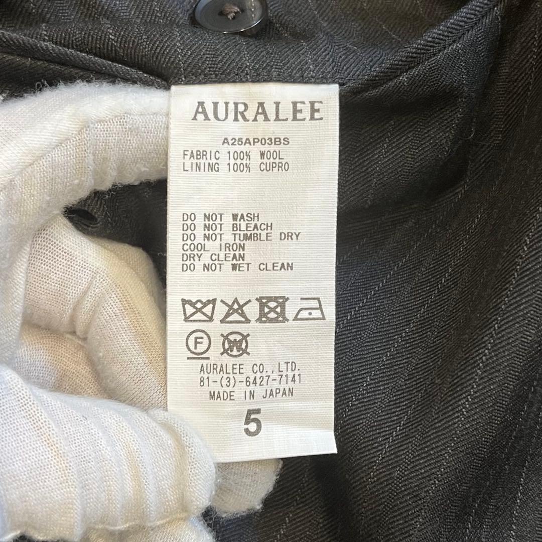 AURALEE BLUEFACED WOOL NARROW SLACKS パンツ