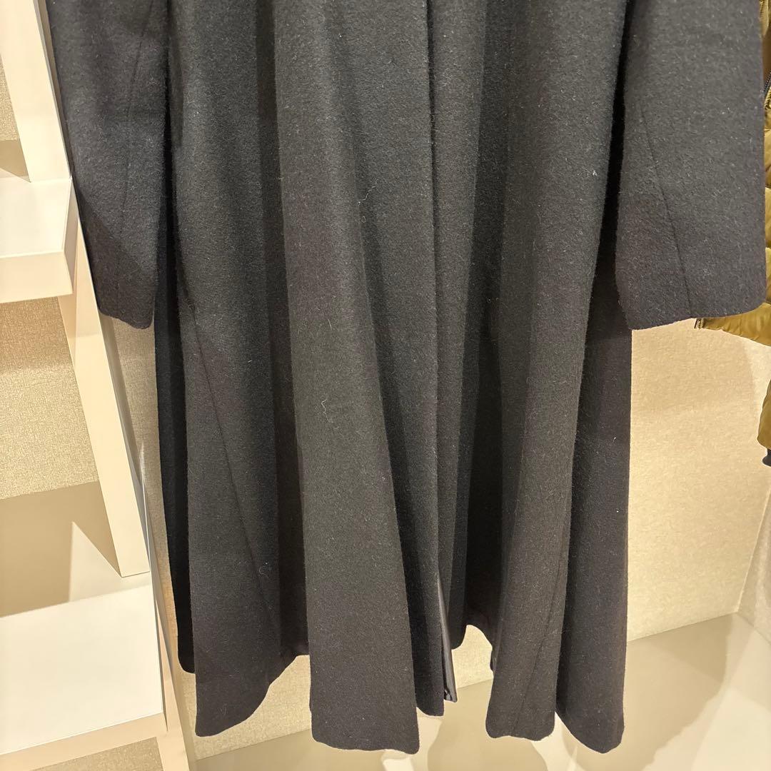 【本日限定価格】定価4万 ミズイロインド ステンカラーフレアコート ブラック F