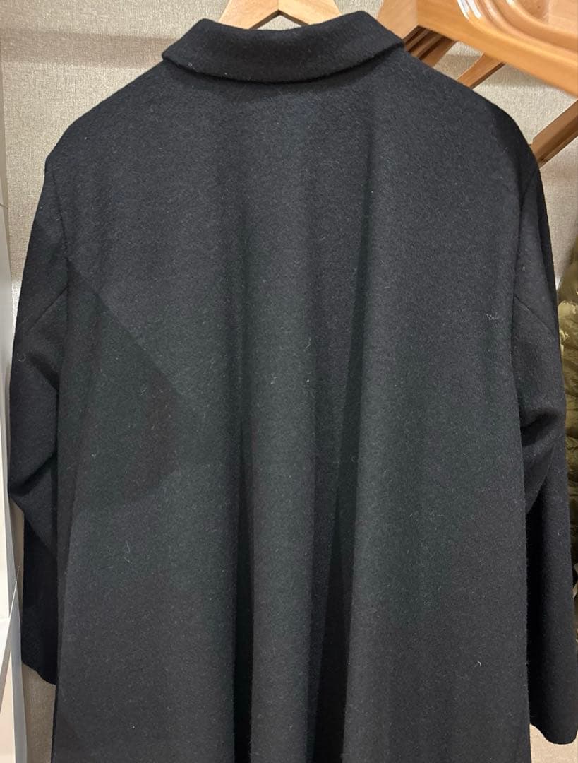 【本日限定価格】定価4万 ミズイロインド ステンカラーフレアコート ブラック F