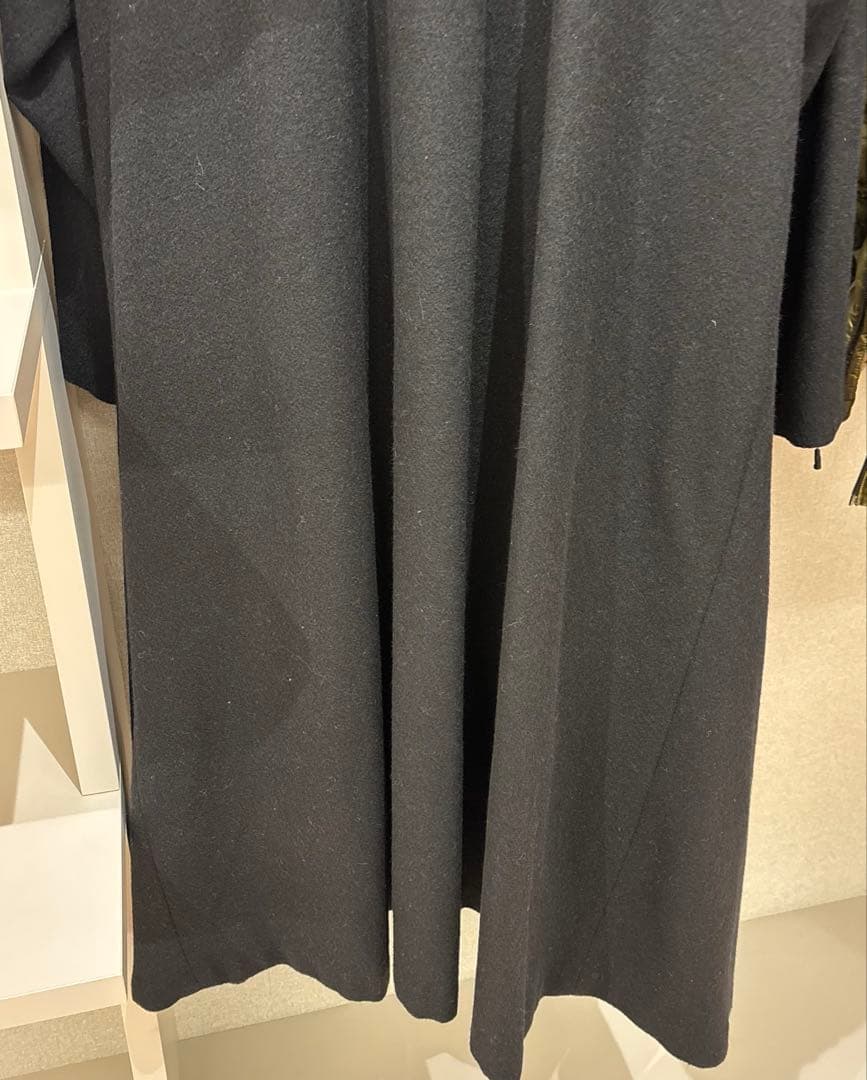 【本日限定価格】定価4万 ミズイロインド ステンカラーフレアコート ブラック F