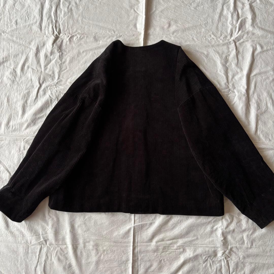 アピースオブライブラリー　コーデュロイ　ジャケット　ノーカラー