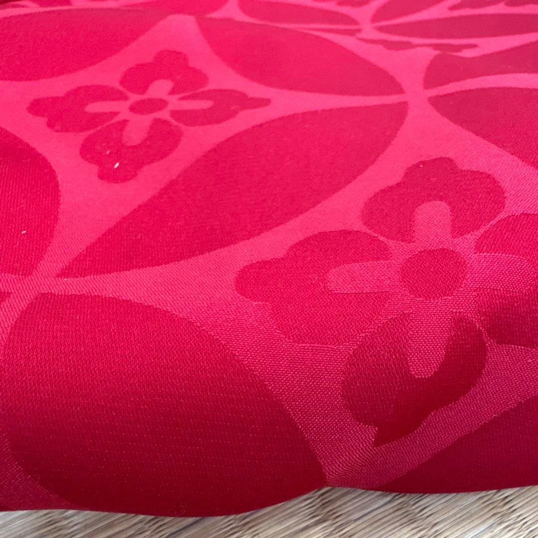 卒業式　２尺袖袴4点セット　赤無地七宝