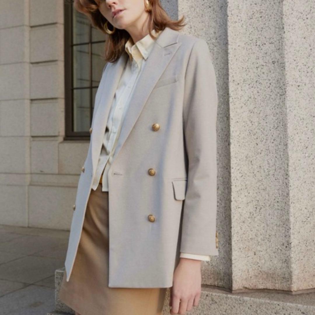 ミラオーウェン　Mila Owen ベージュ テーラードジャケット　ブレザー