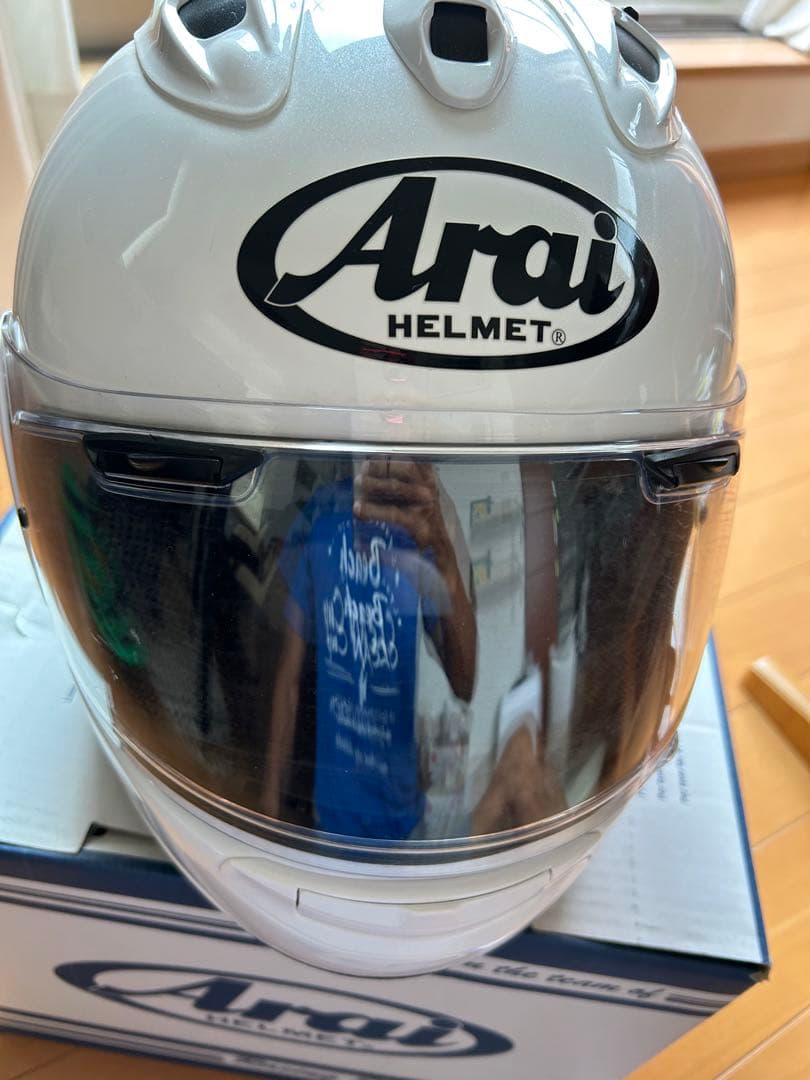 パ*ダ様 美品 Arai RX-7X 57-58㎝グラスホワイト ヘルメット ア