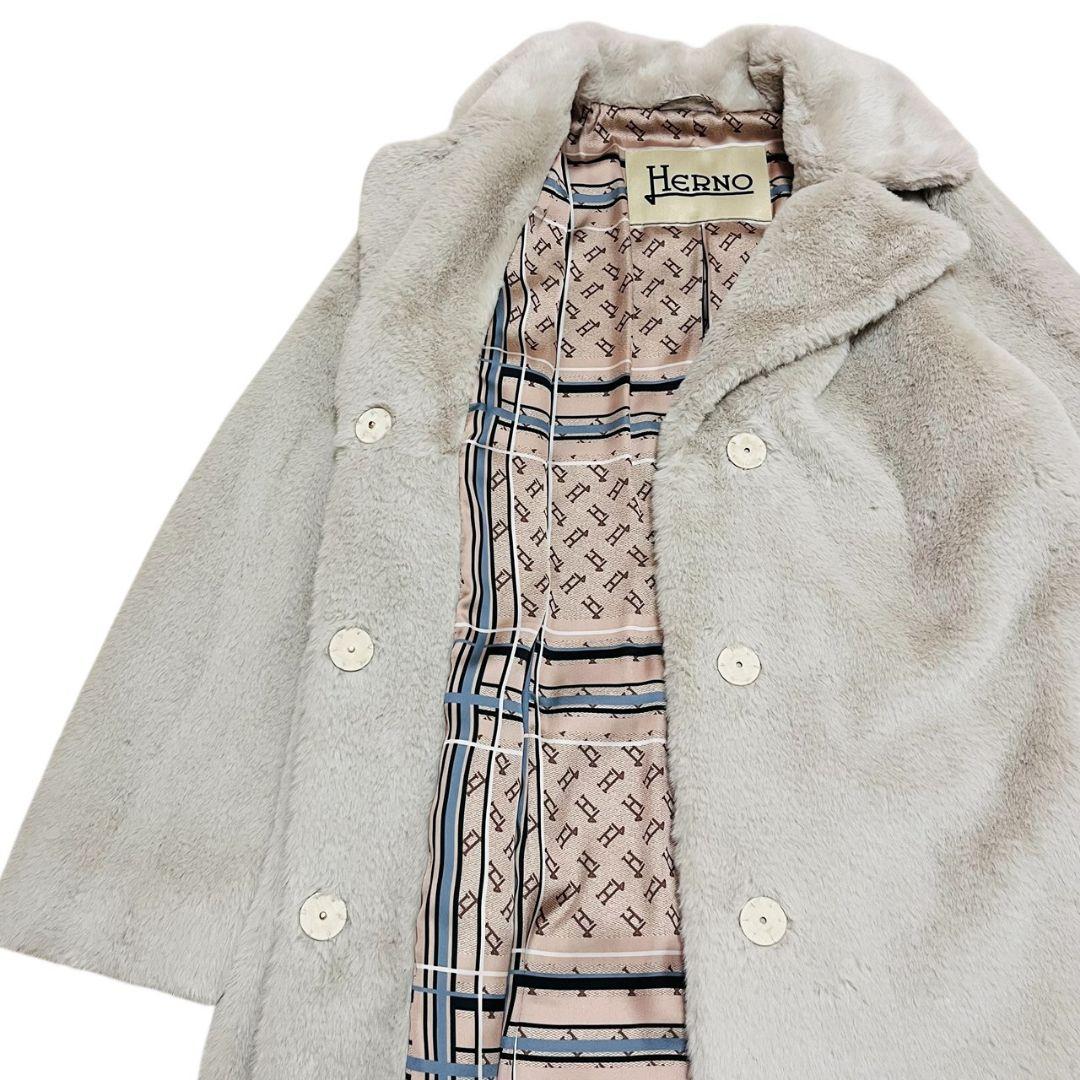 HERNO 24AW SOFT FAUX FUR COAT エコファーコート