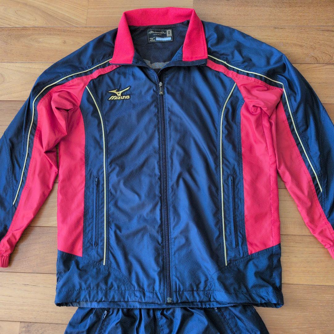 ［ミズノプロ］侍ジャパンモデルウィンドブレーカー上下 サイズ0 ネイビー/レッド