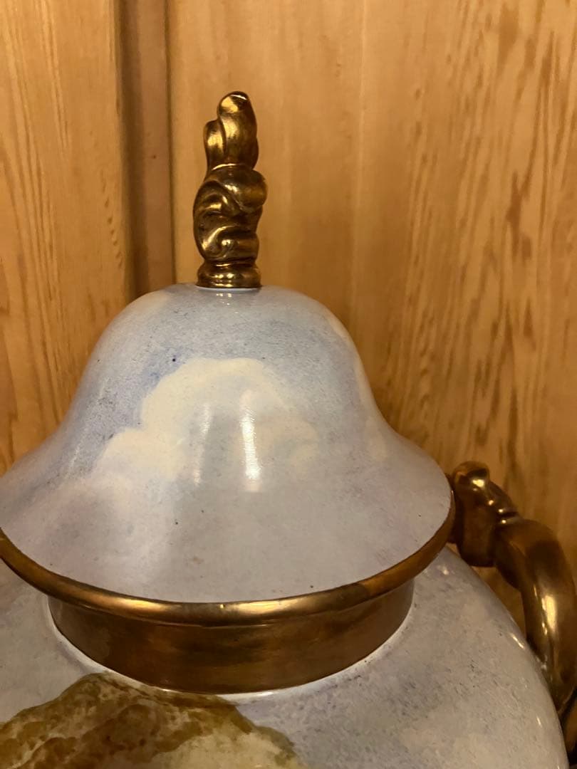 「凛」イタリア　バテガーニ　装飾壺　アンティーク　証明書付き　置物