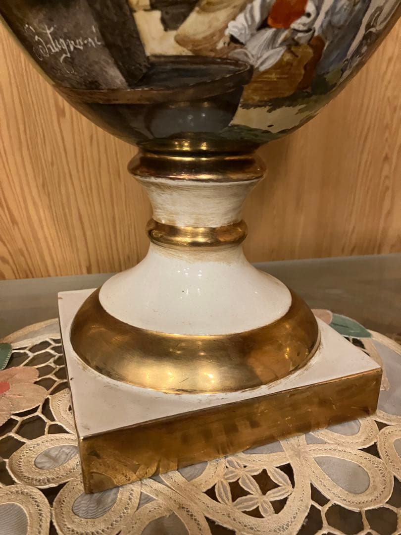 「凛」イタリア　バテガーニ　装飾壺　アンティーク　証明書付き　置物