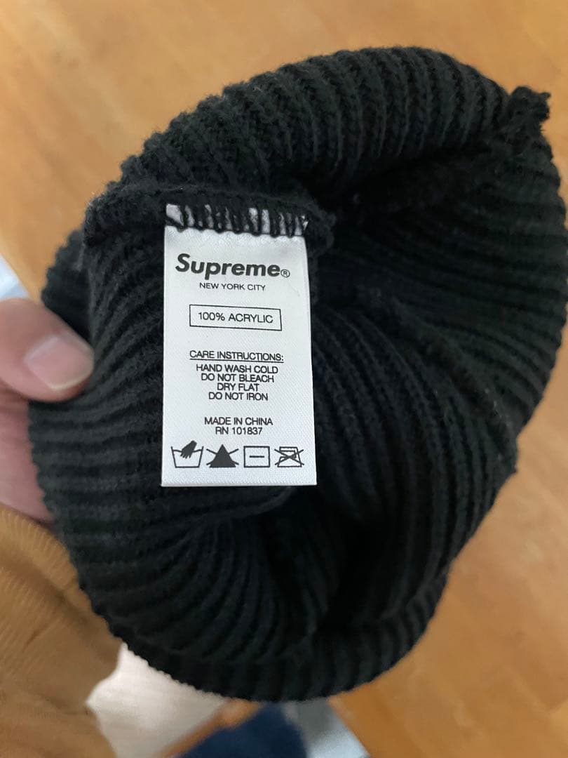 Supreme - Cuff Logo Beanie ニット帽・ビーニー 黒