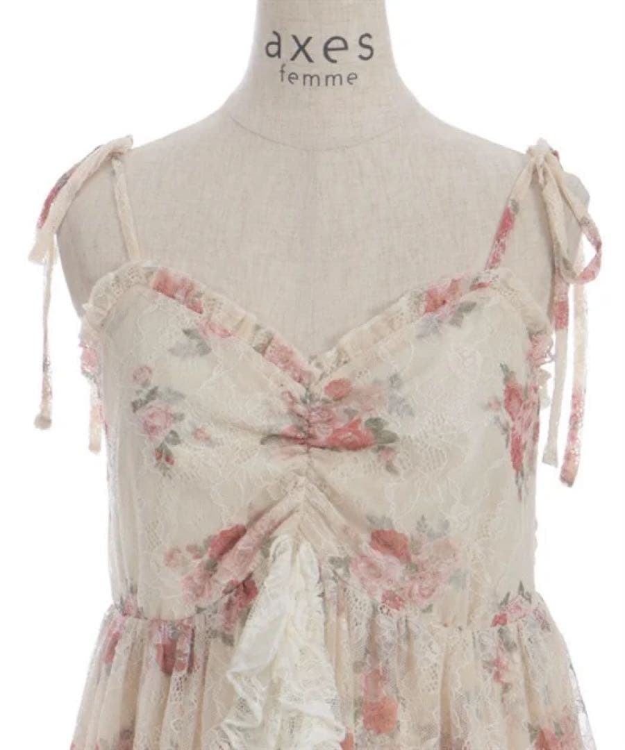 新品タグ付き★アクシーズファムブーケレースキャミチュニックワンピース懐古シリーズ