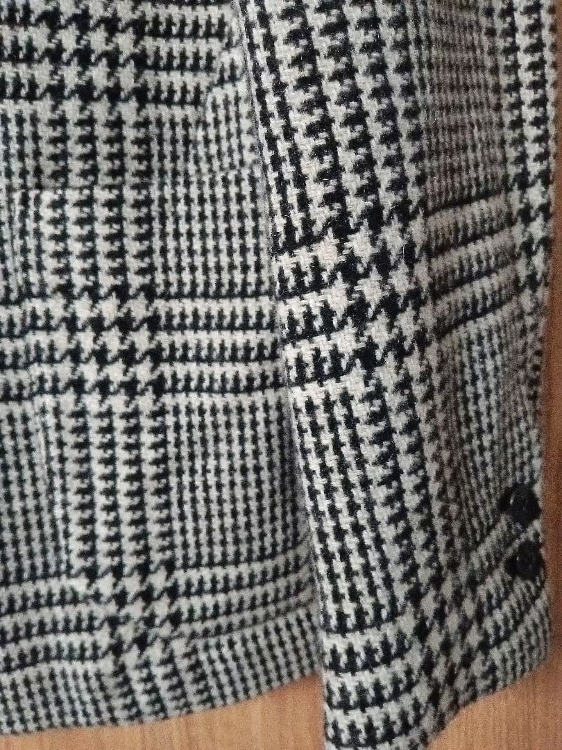 着用1回 La favolaライトツィードグレンチェック2Bジャケットsize1