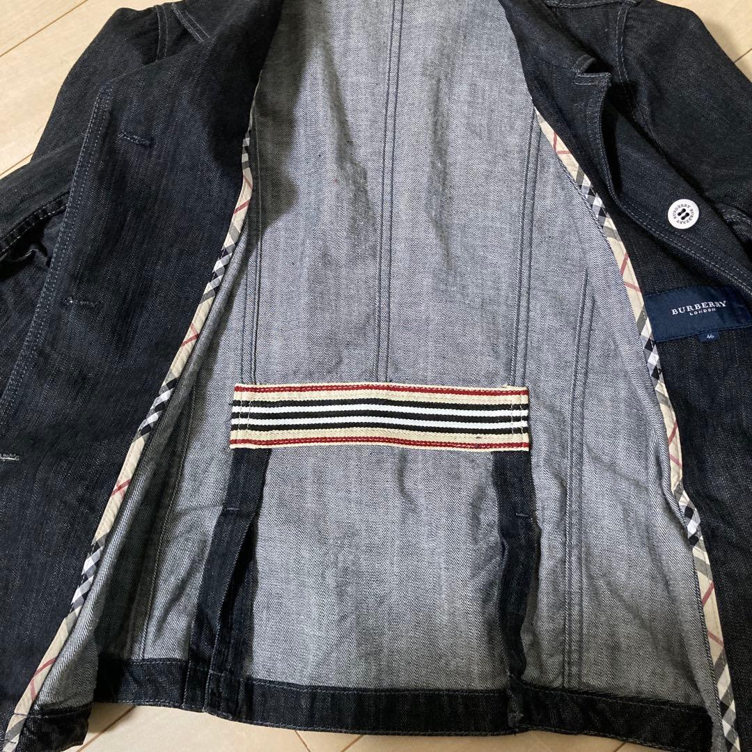 【大きいサイズ 】バーバリーロンドン デニムジャケット ノバチェック 46希少