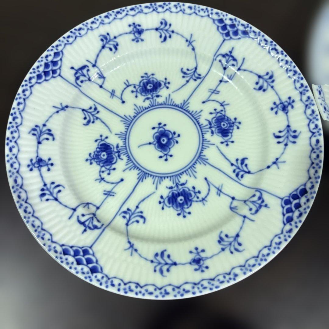 S2505 ロイヤルコペンハーゲン　ブルーフルーテッドプレイン プレート 2枚