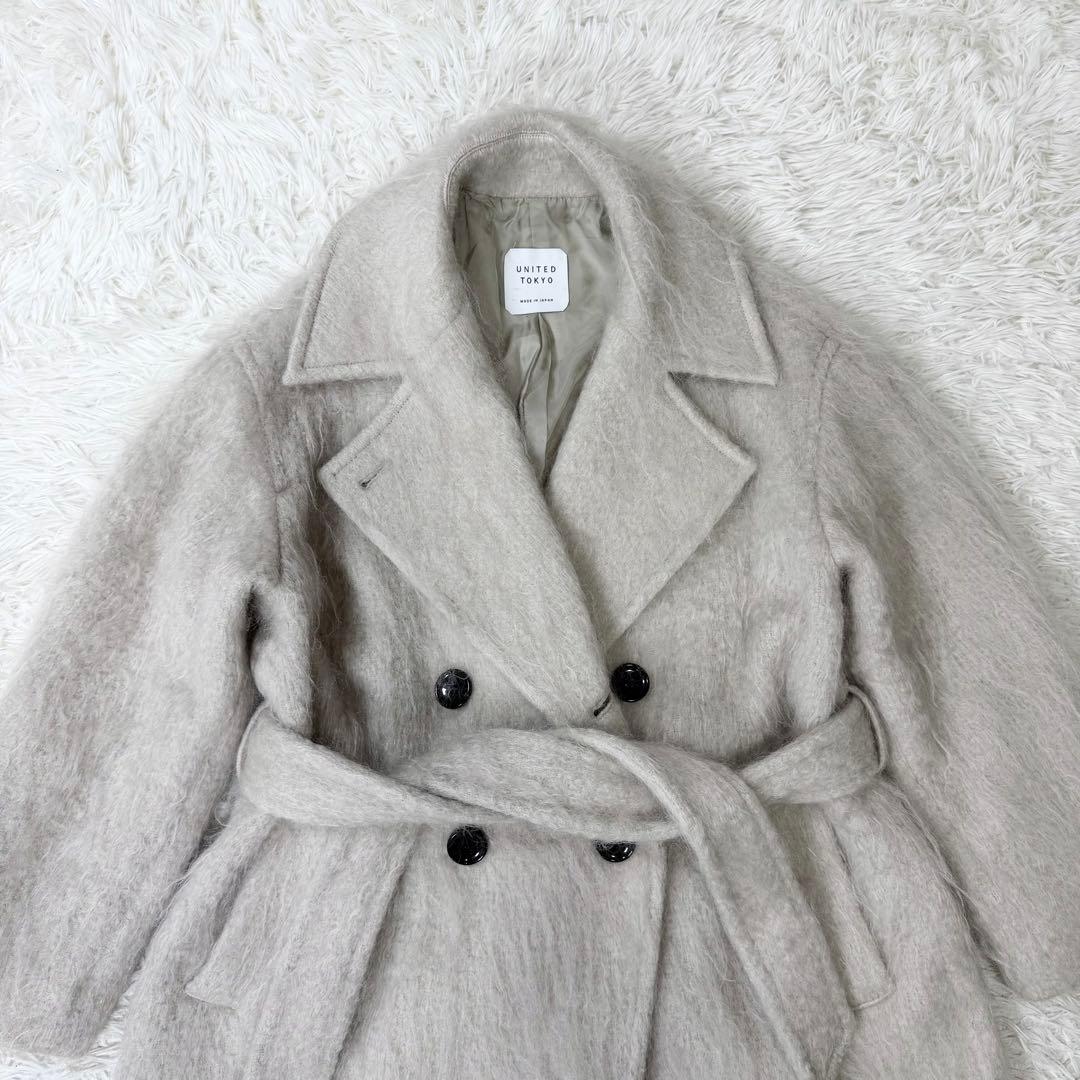 UNITED TOKYO ユナイテッドトウキョウ シャギーコクーンコート　ベルト