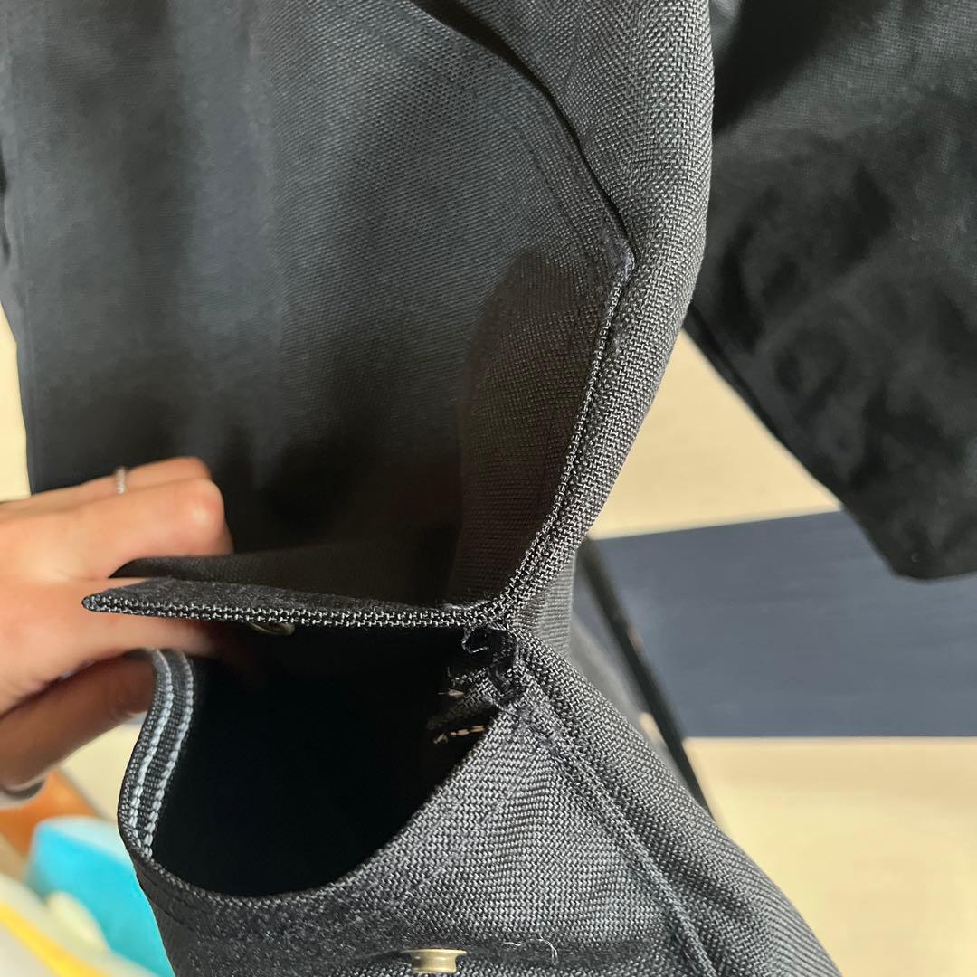 【美品】厚手 Carhartt アウター ブラック MゴールドWジップ仕様