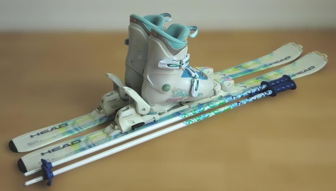 ■■送料無料■HEAD■子供用スキーフルセット■板117靴22■WAX済■■