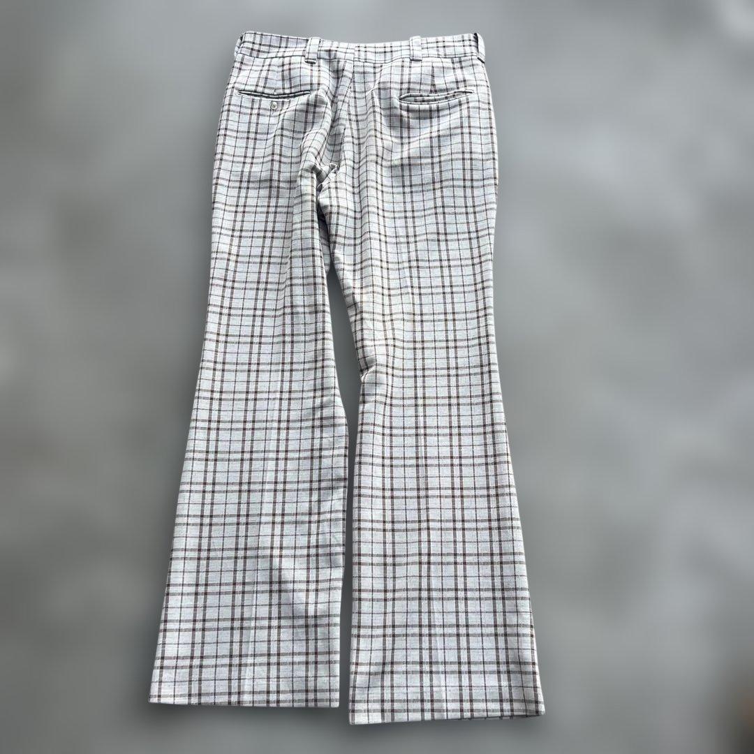 70s Levis panatelaチェック柄スラックス talonジップ