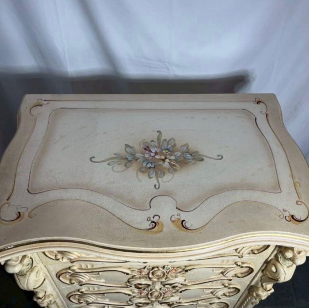 フレンチスタイル 木製 チェスト 5 引き出し ロココ調 バロック