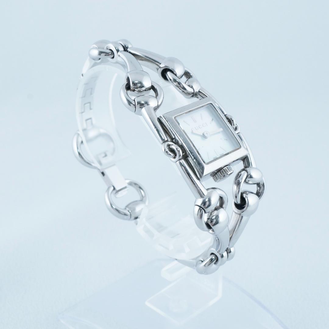 グッチ 116.5 シニョーリア ホワイトシェル クオーツ レディース　腕時計