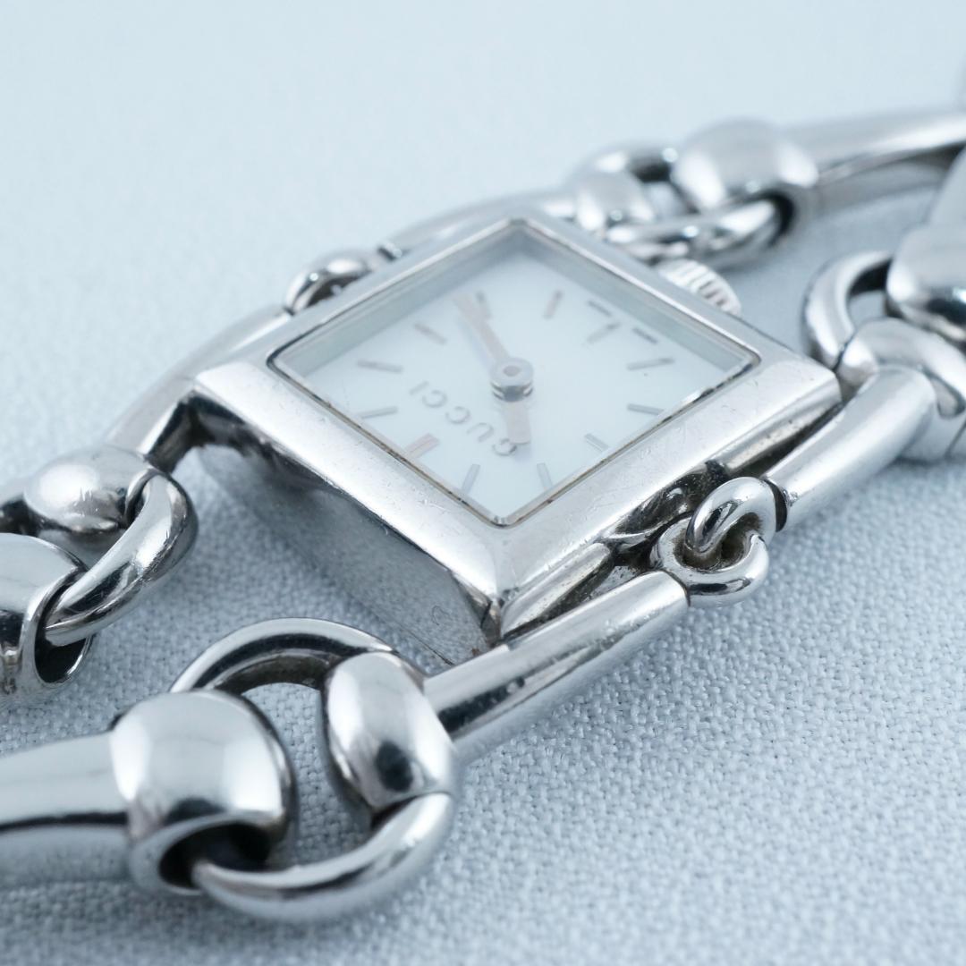 グッチ 116.5 シニョーリア ホワイトシェル クオーツ レディース　腕時計